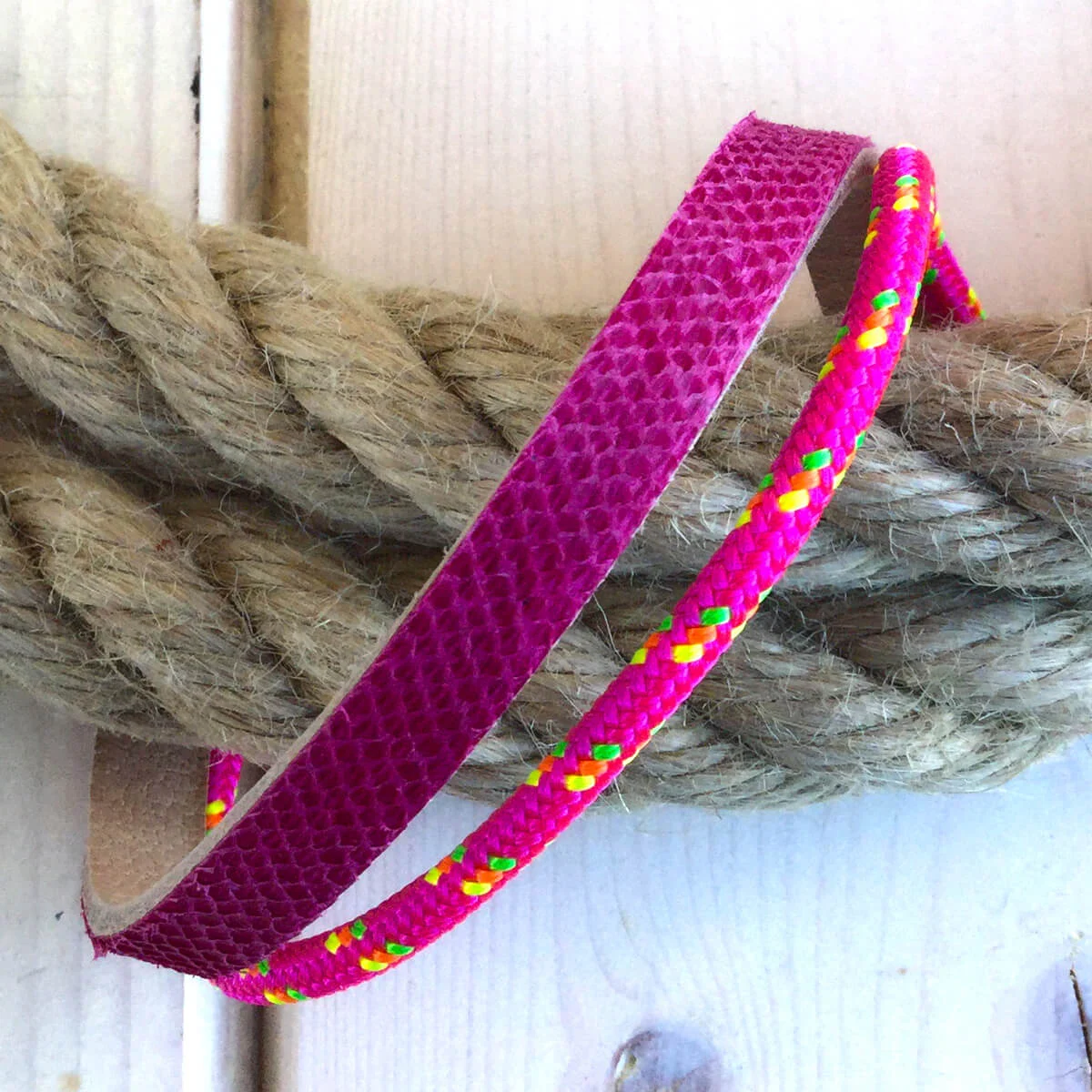 Bracciale Nautica donna 19 cm fucsia
