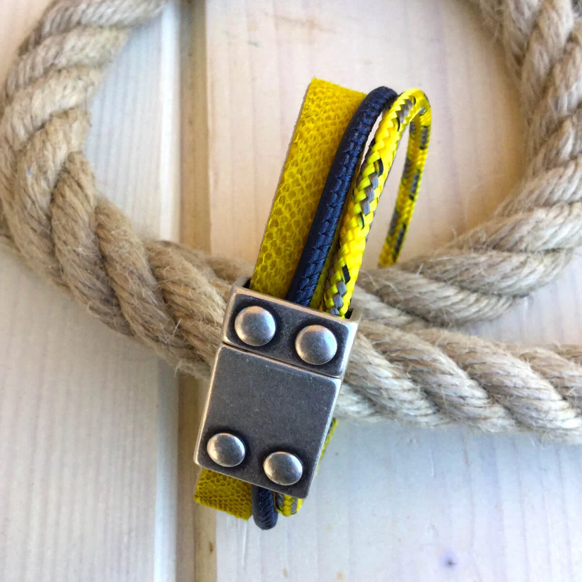 Bracciale Nautica uomo 21 cm giallo